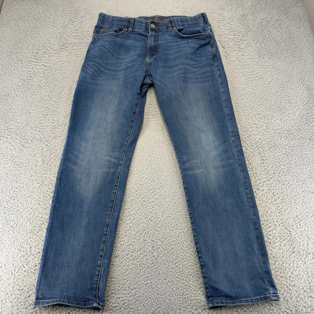 Lee Extreme Motion MVP Jeans Mens 34x32 Straight Fit Blue Stretch Flex Denim